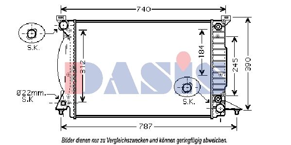 480069N AKS DASIS Радиатор, охлаждение двигателя