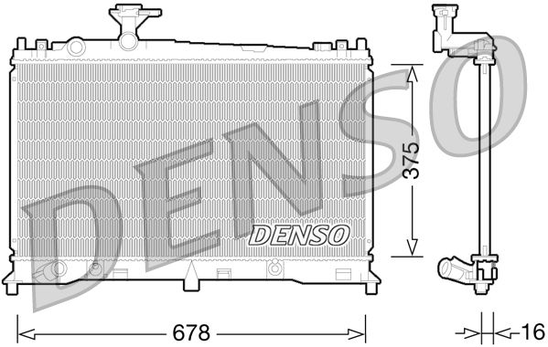 DRM44027 DENSO Радиатор, охлаждение двигателя