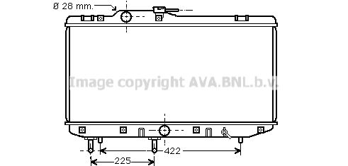 TO2151 AVA QUALITY COOLING Радиатор, охлаждение двигателя