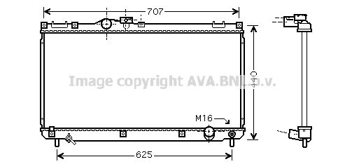 TO2321 AVA QUALITY COOLING Радиатор, охлаждение двигателя