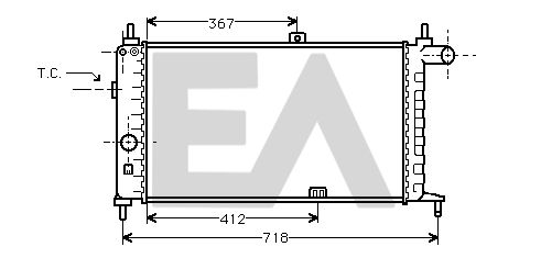 31R54037 EACLIMA Радиатор, охлаждение двигателя