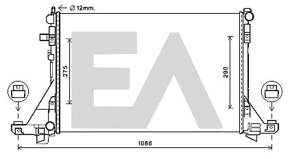 31R60162 EACLIMA Радиатор, охлаждение двигателя