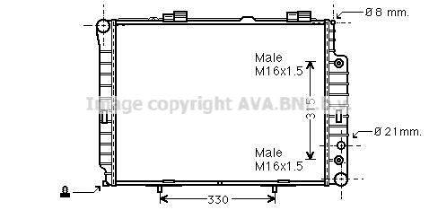 MSA2189 AVA QUALITY COOLING Радиатор, охлаждение двигателя