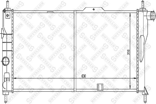 1025100SX STELLOX Радиатор, охлаждение двигателя