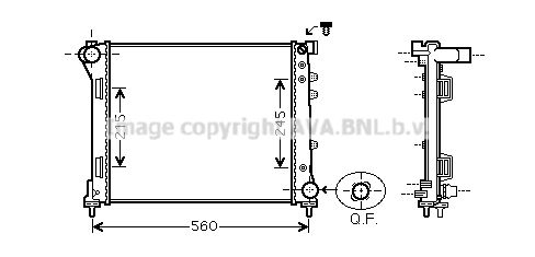 FTA2403 AVA QUALITY COOLING Радиатор, охлаждение двигателя