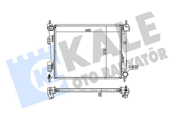 354275 KALE OTO RADYATÖR Радиатор, охлаждение двигателя