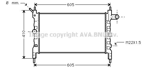 OLA2023 AVA QUALITY COOLING Радиатор, охлаждение двигателя