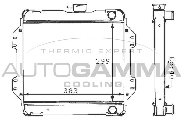 100945 AUTOGAMMA Радиатор, охлаждение двигателя