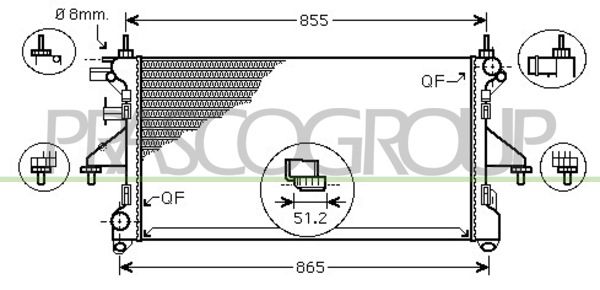 CI954R005 PRASCO Радиатор, охлаждение двигателя