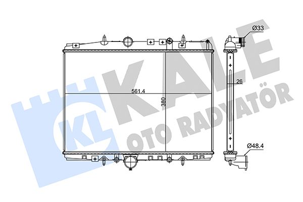 258000 KALE OTO RADYATÖR Радиатор, охлаждение двигателя