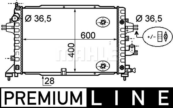 CR1858000P MAHLE Радиатор, охлаждение двигателя