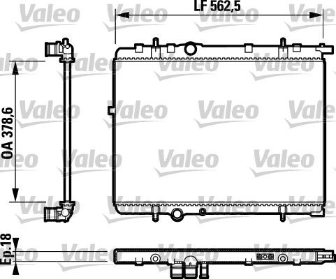 732891 VALEO Радиатор, охлаждение двигателя