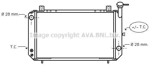 DN2052 AVA QUALITY COOLING Радиатор, охлаждение двигателя