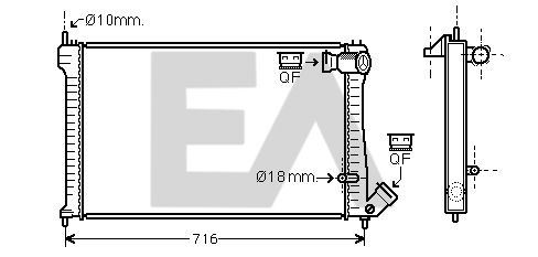 31R10061 EACLIMA Радиатор, охлаждение двигателя