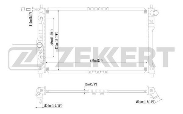 MK1383 ZEKKERT Радиатор, охлаждение двигателя