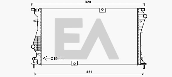 31R60161 EACLIMA Радиатор, охлаждение двигателя