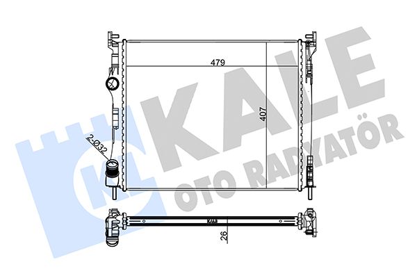 207400 KALE OTO RADYATÖR Радиатор, охлаждение двигателя