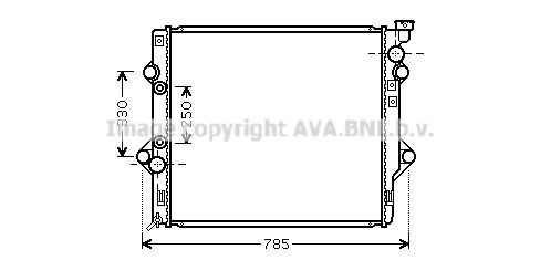 TO2644 AVA QUALITY COOLING Радиатор, охлаждение двигателя