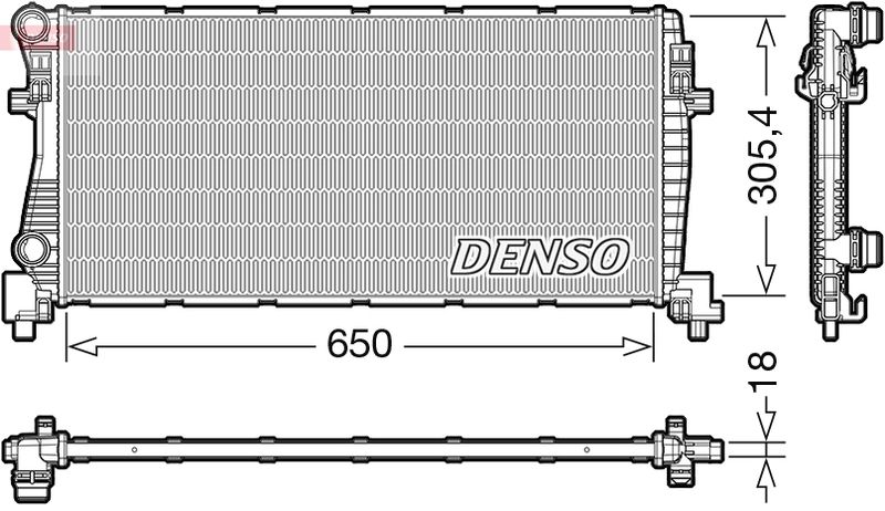 DRM02017 DENSO Радиатор, охлаждение двигателя