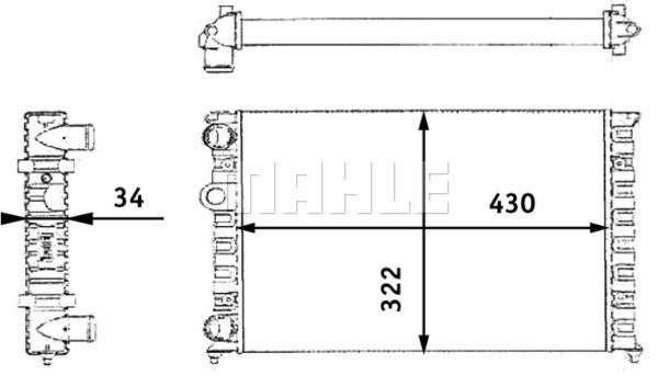 CR364000S MAHLE Радиатор, охлаждение двигателя