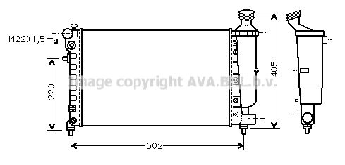 PEA2216 AVA QUALITY COOLING Радиатор, охлаждение двигателя