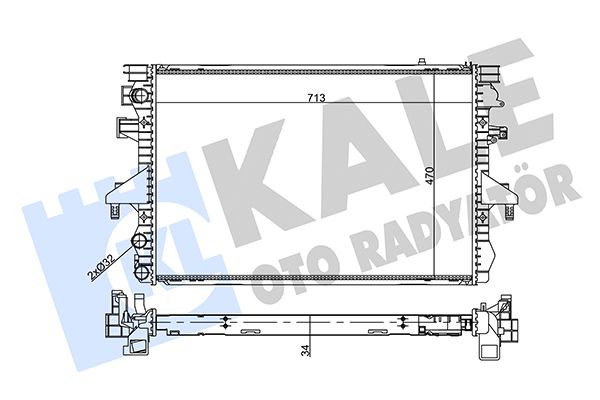 356940 KALE OTO RADYATÖR Радиатор, охлаждение двигателя