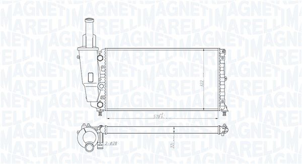 350213114000 MAGNETI MARELLI Радиатор, охлаждение двигателя