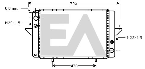 31R60023 EACLIMA Радиатор, охлаждение двигателя