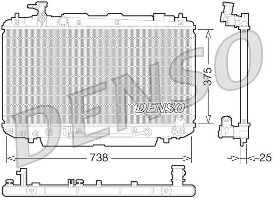 DRM50065 DENSO Радиатор, охлаждение двигателя