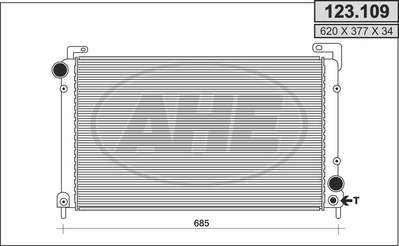123109 AHE Радиатор, охлаждение двигателя
