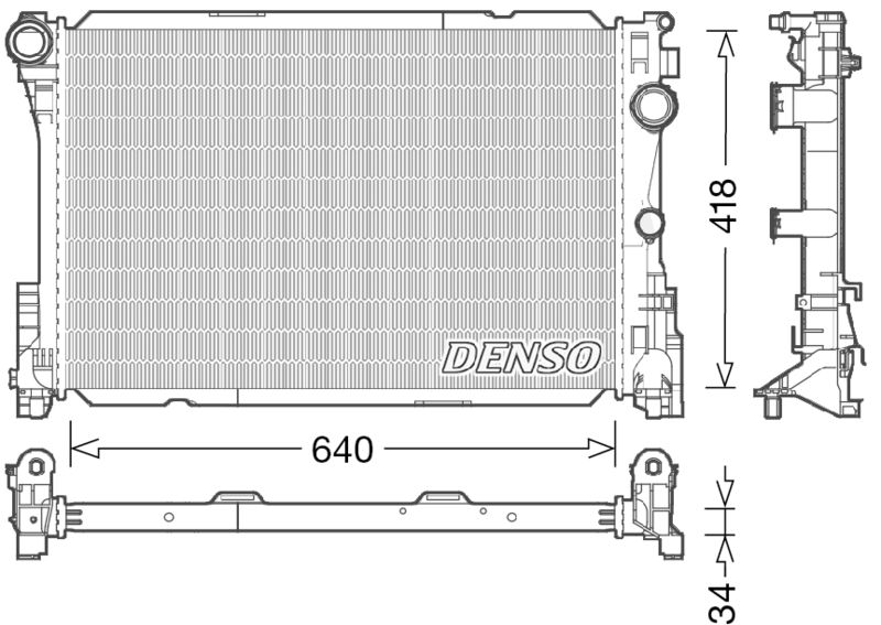 DRM17049 DENSO Радиатор, охлаждение двигателя