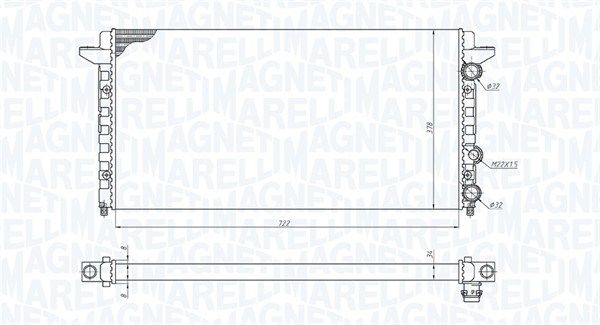 350213189200 MAGNETI MARELLI Радиатор, охлаждение двигателя