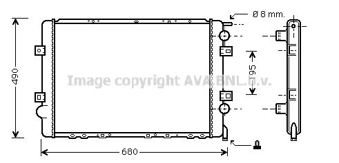 RTA2299 AVA QUALITY COOLING Радиатор, охлаждение двигателя