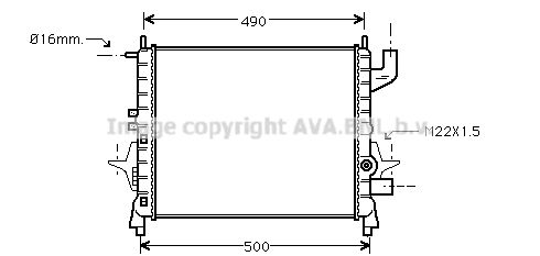 RTA2262 AVA QUALITY COOLING Радиатор, охлаждение двигателя