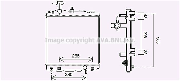 MT2266 AVA QUALITY COOLING Радиатор, охлаждение двигателя