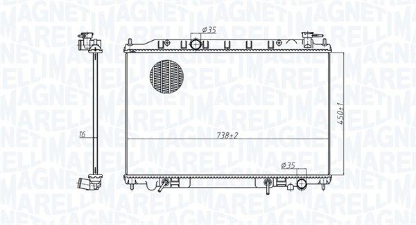 350213179200 MAGNETI MARELLI Радиатор, охлаждение двигателя