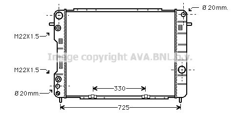 OL2249 AVA QUALITY COOLING Радиатор, охлаждение двигателя