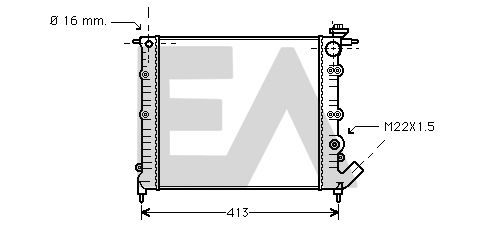 31R60036 EACLIMA Радиатор, охлаждение двигателя