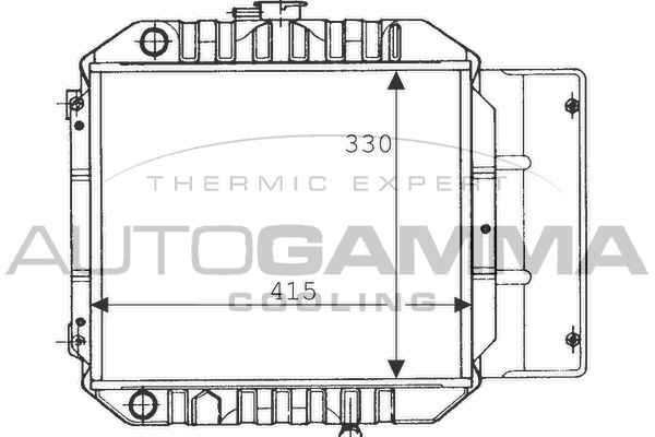 100616 AUTOGAMMA Радиатор, охлаждение двигателя