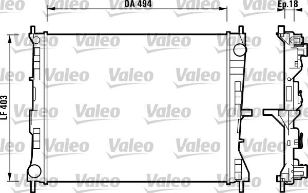 732903 VALEO Радиатор, охлаждение двигателя