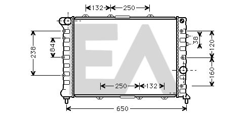 31R03026 EACLIMA Радиатор, охлаждение двигателя