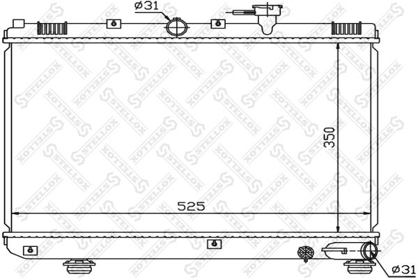 1025464SX STELLOX Радиатор, охлаждение двигателя