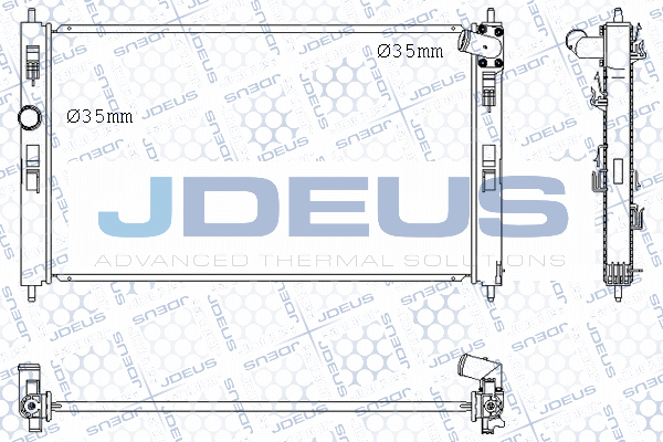 M0180540 JDEUS Радиатор, охлаждение двигателя