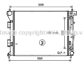 HY2351 AVA QUALITY COOLING Радиатор, охлаждение двигателя