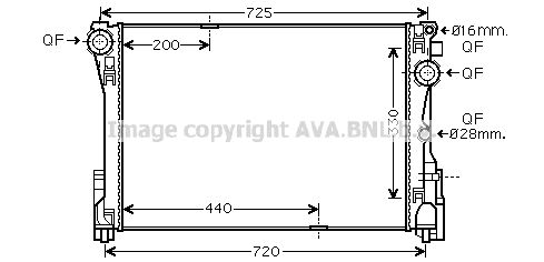 MSA2575 AVA QUALITY COOLING Радиатор, охлаждение двигателя