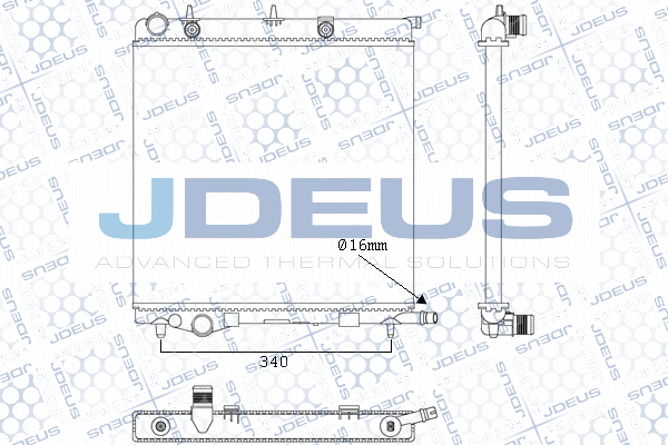 M0070090 JDEUS Радиатор, охлаждение двигателя