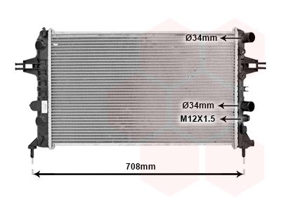 37002444 VAN WEZEL Радиатор, охлаждение двигателя