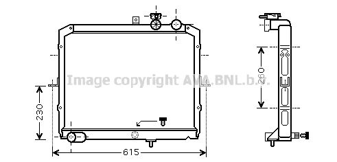 KAA2033 AVA QUALITY COOLING Радиатор, охлаждение двигателя