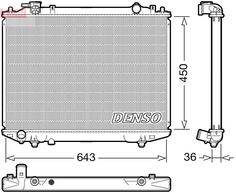 DRM44047 DENSO Радиатор, охлаждение двигателя