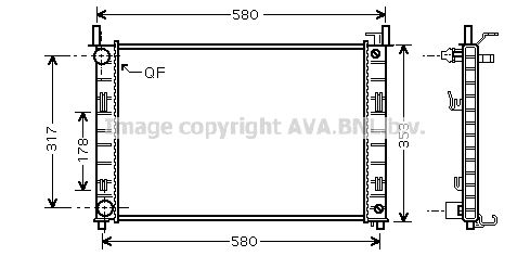 FDA2324 AVA QUALITY COOLING Радиатор, охлаждение двигателя